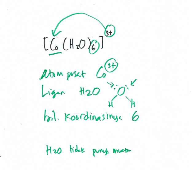 menentukan atom pusat ligan dan bilangan koordinasi ion kompleks